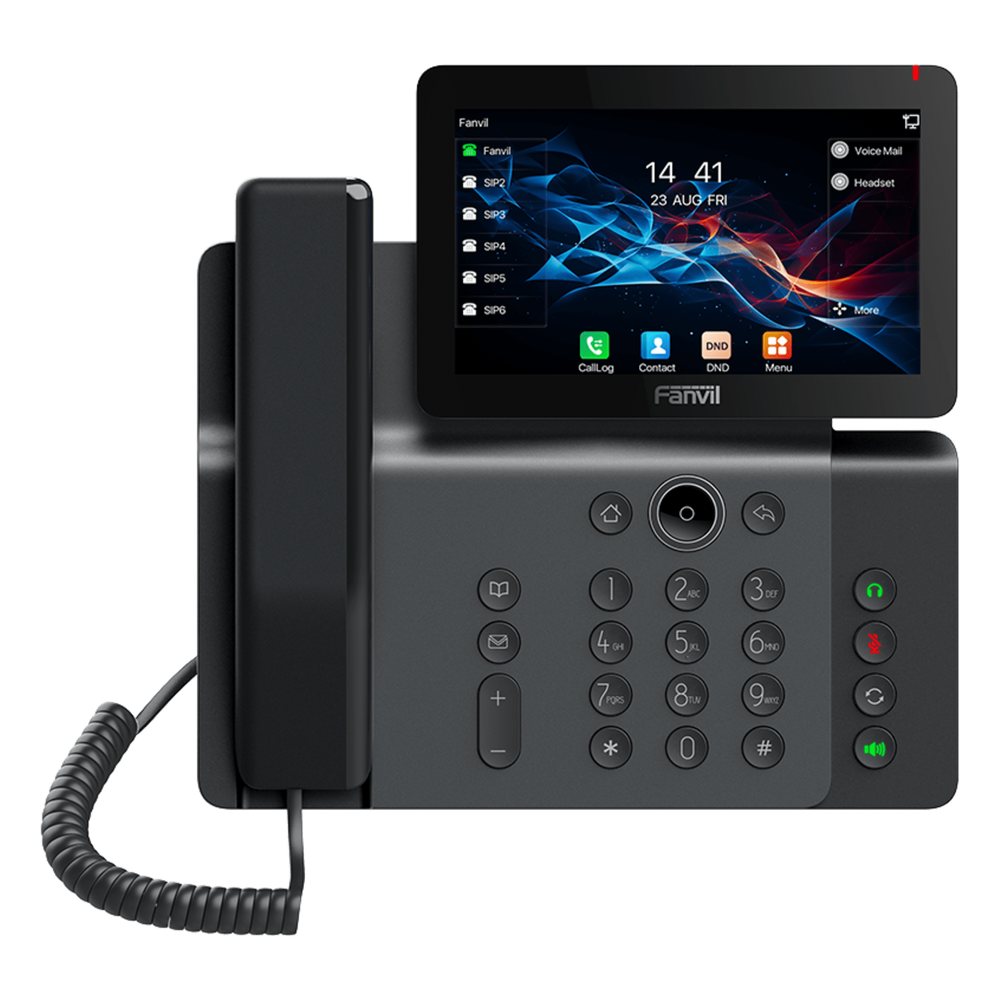 [V66] Teléfono IP 20 Líneas, PoE, Wi-Fi 6, Bluetooth, 7"