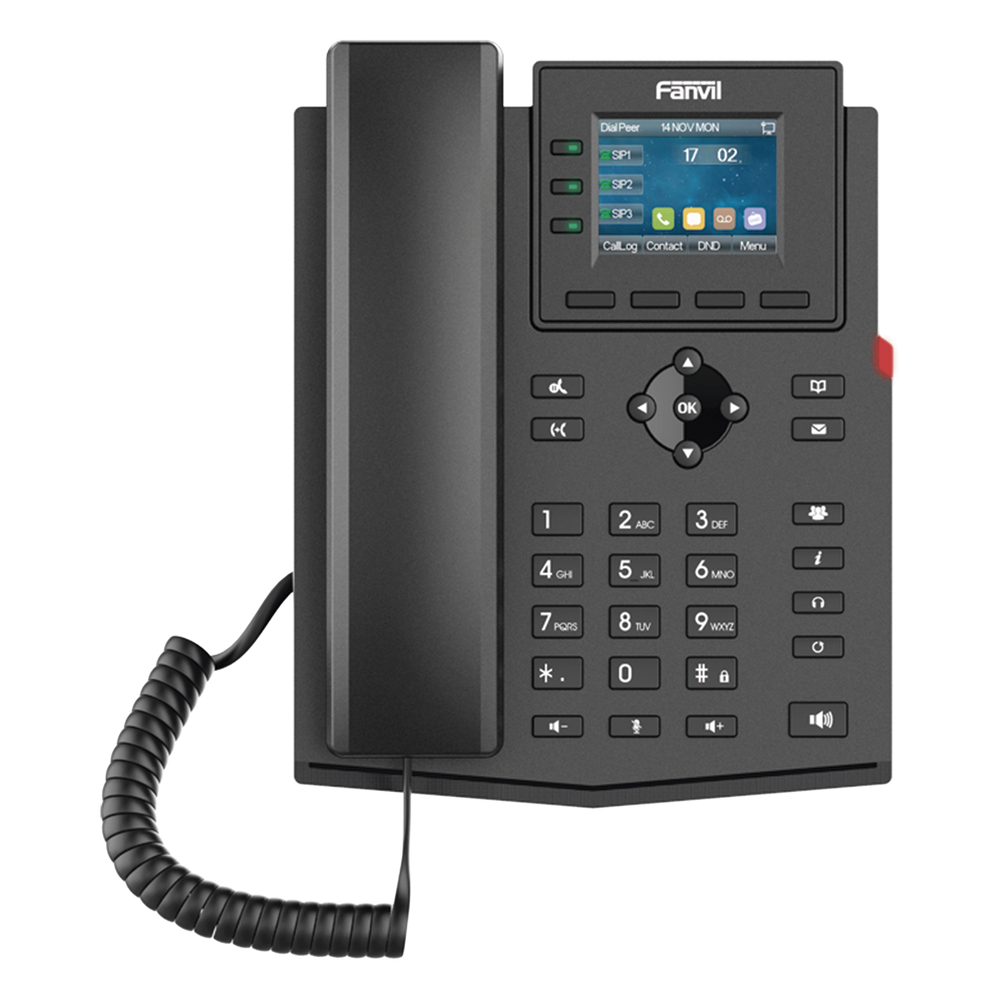 [X303P] Teléfono IP 4 líneas, PoE, 2.4"