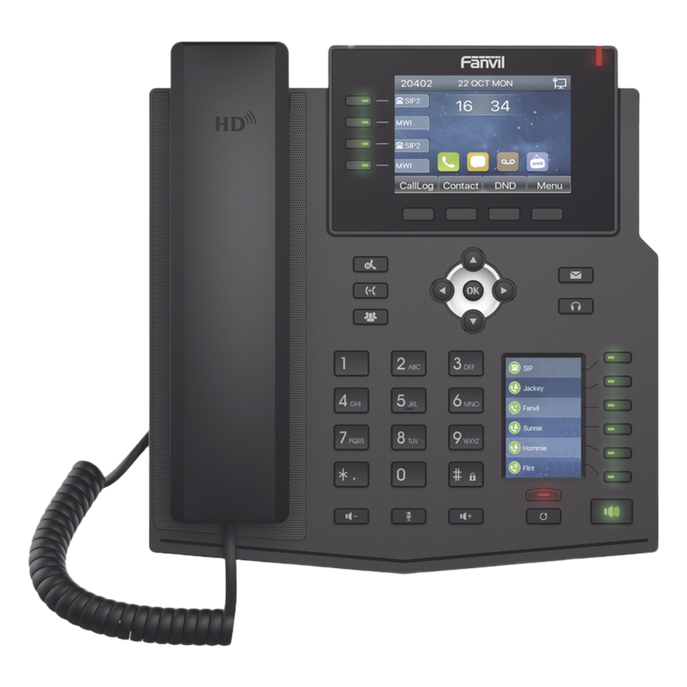 Teléfono IP 16 líneas, PoE, 3.5"
