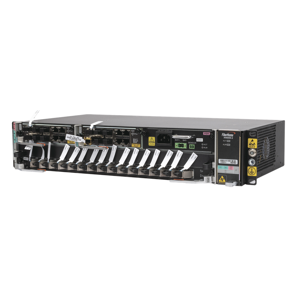 [AN6000-2-AC] OLT Carrier Class Modular GPON, 2 Ranuras, Incluye 1 Tarjeta GPOA de 16 puertos GPON, 1 Fuente de CA, 2 UR, Gestión por UNM2000, CLI, Incluye Instalación de Software UNM2000, (Interoperabilidad con ONUs de Terceros sin Costo)