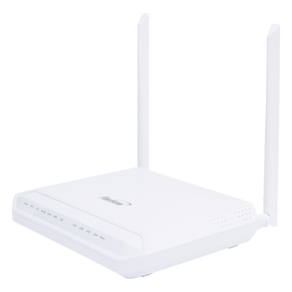 [HG6143D] ONU GPON WiFi (2.4 / 5 GHz), 2 Antenas de 5 dBi, Compatible con OLTs de Terceros, MIMO 2x2, 4 puertos Gigabit + 1 POTS + USB, conector SC / UPC, (Gestión WAN desde la Interfaz de la ONU)