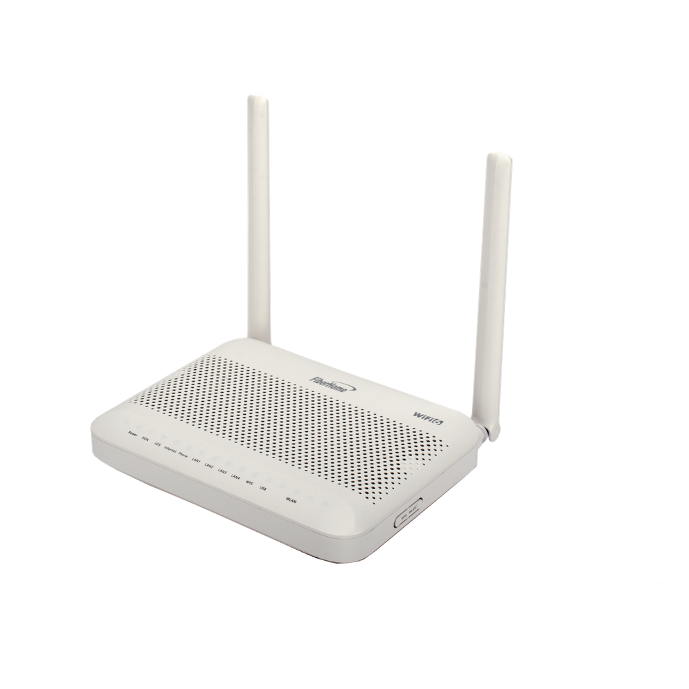 [HG6145F3] ONU GPON WiFi 6, (2.4 / 5 GHz), 2 Antenas de 5 dBi, Compatible con OLT de Terceros, 4 puertos Gigabit + 1 POTS + 2 USB, conector SC / UPC