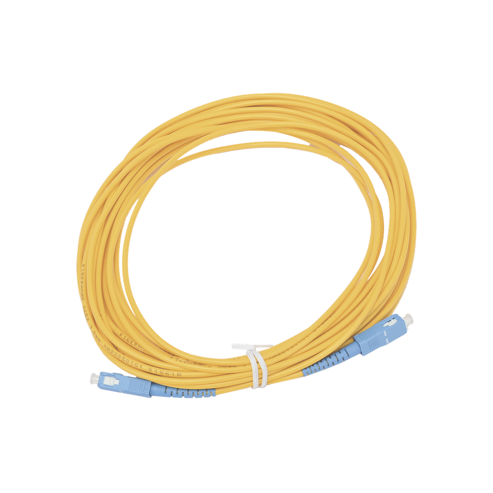 Jumper de Fibra Óptica Simplex, Monomodo, con Conectores SC / UPC-SC / UPC, de 10 Metros (32.81 Pies)