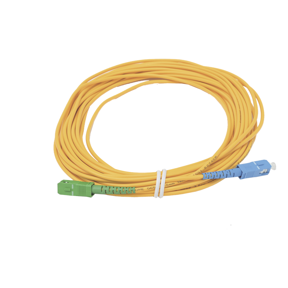 Jumper de Fibra Óptica Simplex, Monomodo, con Conectores SC / UPC-SC / APC, de 10 Metros (32.81 Pies)