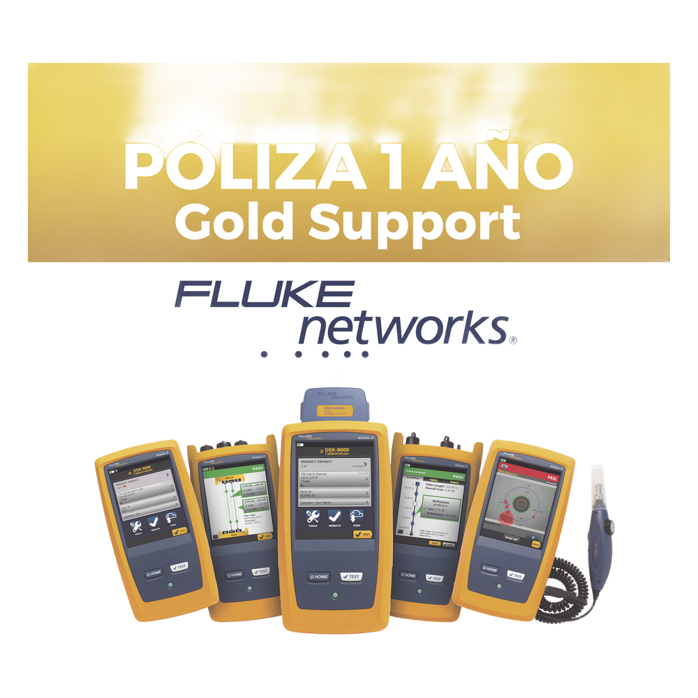 [GLD-DSX-5000] Poliza de 1 Año de Soporte Gold para Certificador DSX2-5000INT
