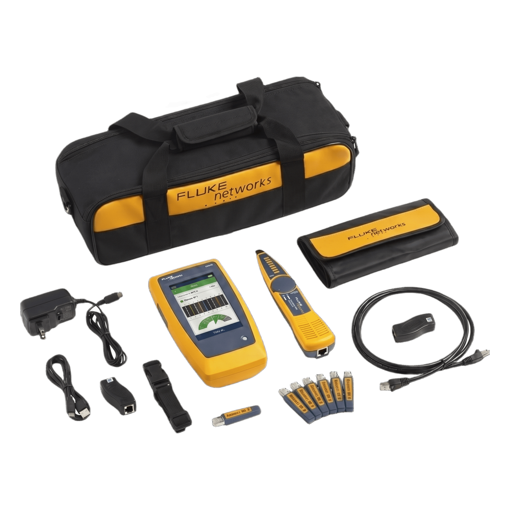 [LIQ-KIT] Kit Avanzado de Calificador de Red LinkIQ, Para Verificar Rendimiento de Cableado Hasta 10Gbps Basado en Frecuencia, con Pantalla Multitáctil a Color