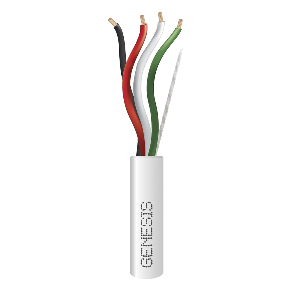 Bobina de cable para alarma 305 m, 4X18 AWG, blanco