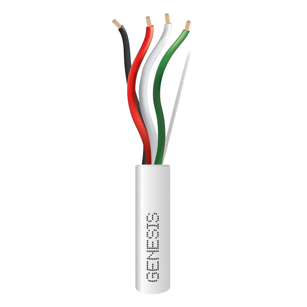 Bobina de 152 m (500 ft) / Cable para Alarma 4x18 AWG / Riser / Blanco