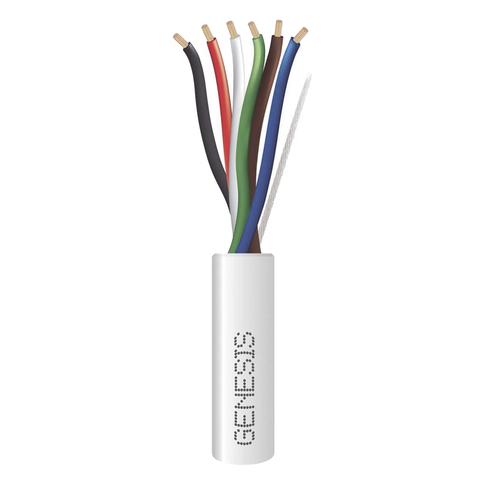 Bobina de cable para alarma 305 m, 6X18 AWG, blanco