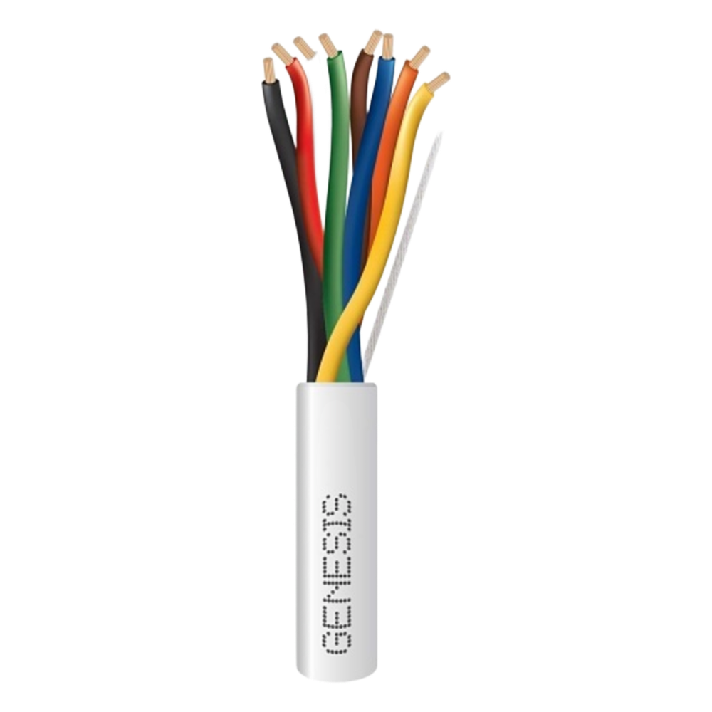 Bobina de cable para alarma 305 m, 8X18 AWG, blanco