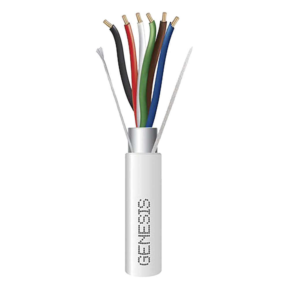 Bobina de 305 m (1000 ft) / Cable para Alarma 6x18 AWG / Blindado / Plenum / Blanco