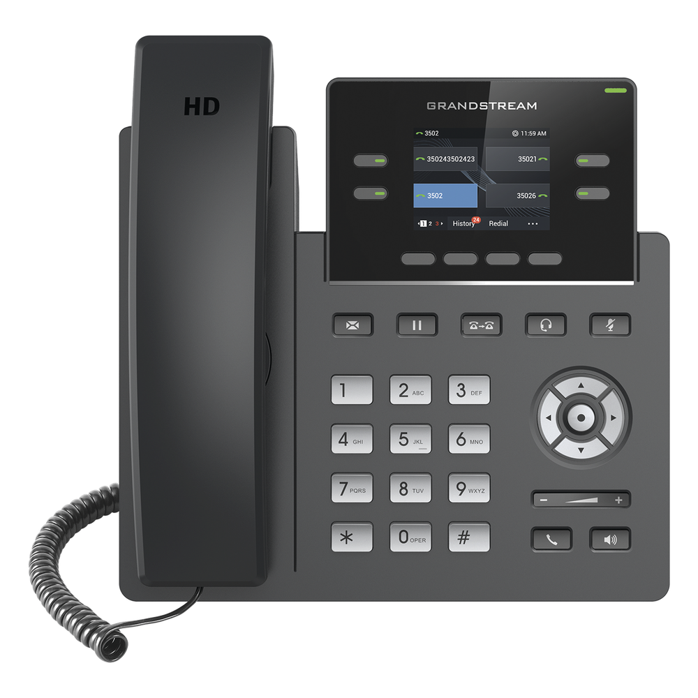 Teléfono IP 4 líneas, 2.4"