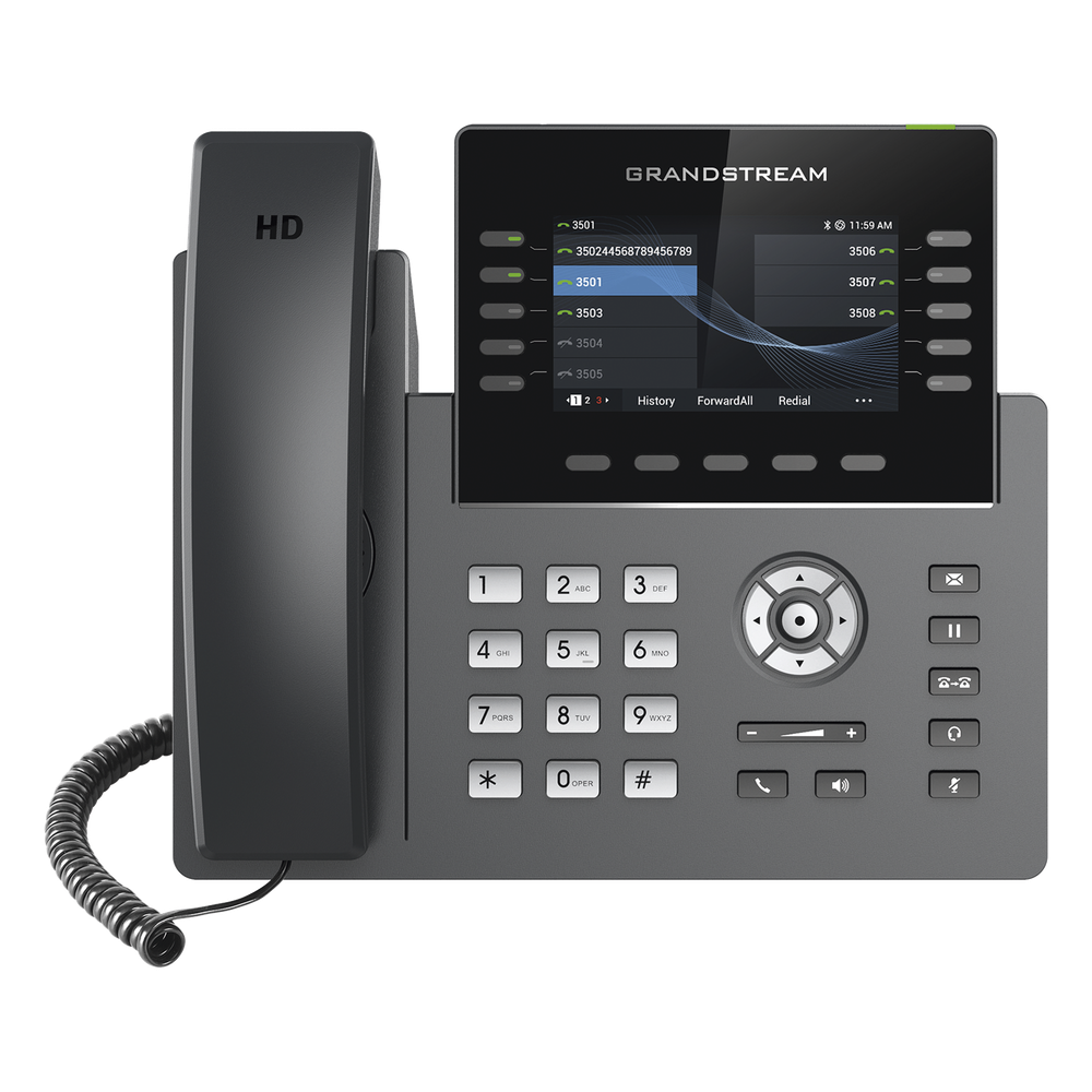 [GRP-2615] Teléfono IP 10 líneas, PoE, Wi-Fi, Bluetooth, 4.3"