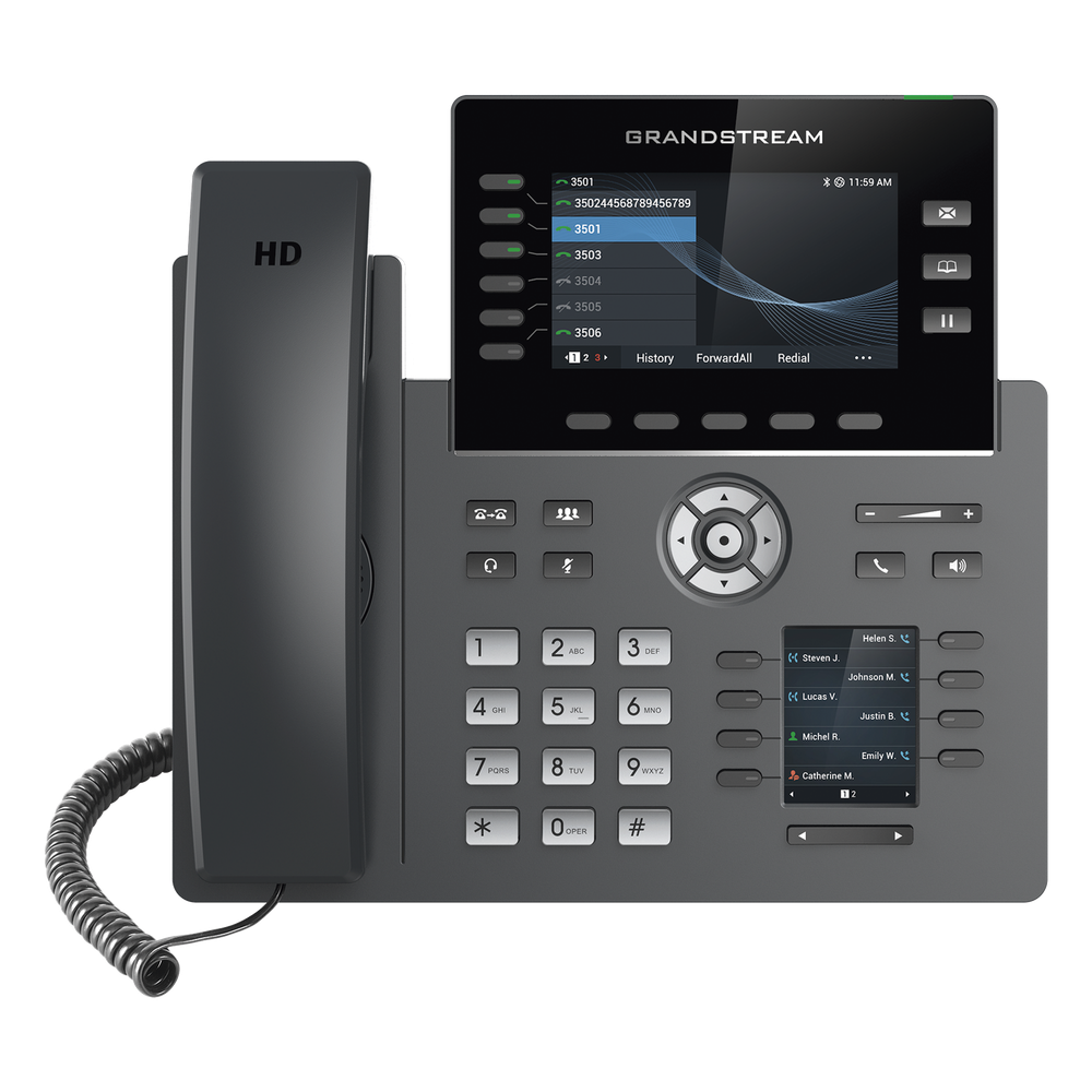 [GRP-2616] Teléfono IP 6 líneas, PoE, Wi-Fi, Bluetooth, 4.3"