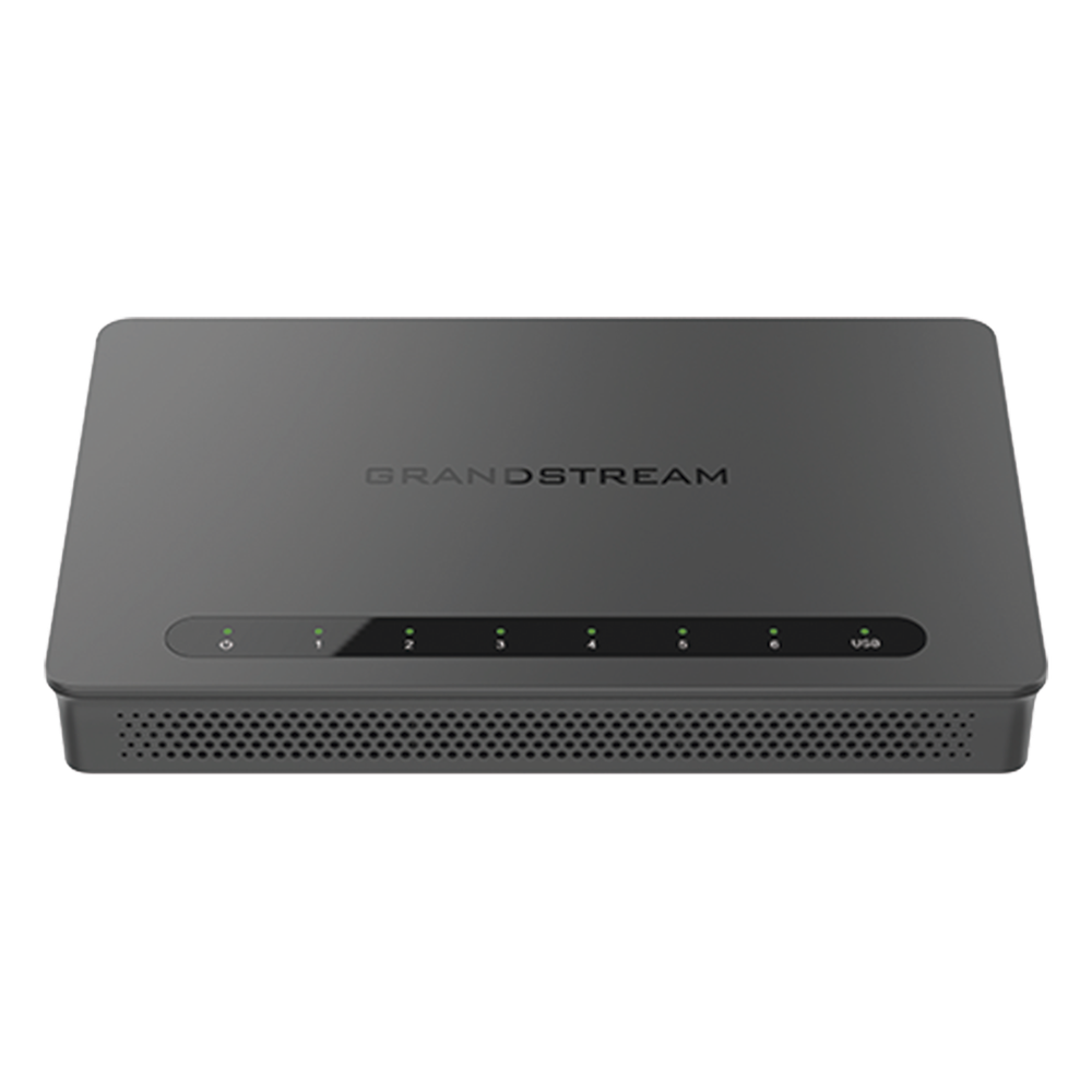Router Gigabit VPN / Balanceador de cargas / 30,000 sesiones NAT / 4 puertos 10 / 100 / 1000 Mbps + 2 puertos SFP (WAN / LAN) / 1 puerto entrada PoE(af / at) / 2 puertos salida PoE (af / at) / Compatible con GWN Cloud