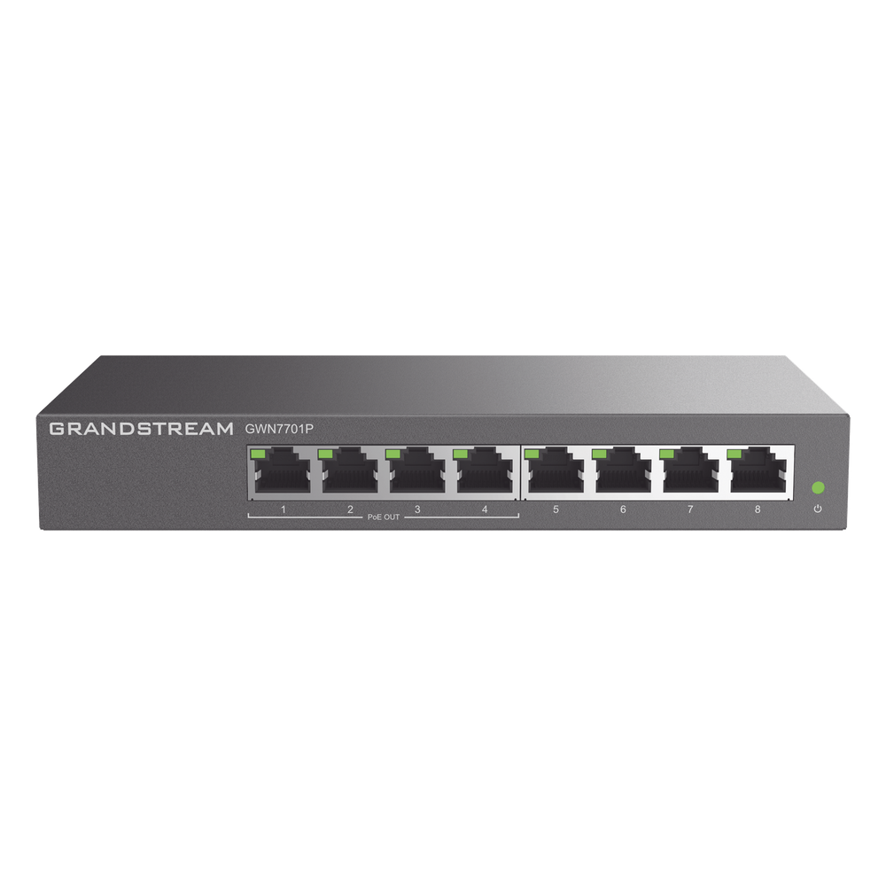 Switch PoE+ Gigabit No Administrable / 8 puertos 10 / 100 / 1000 Mbps / 4 puertos PoE+ / hasta 60W