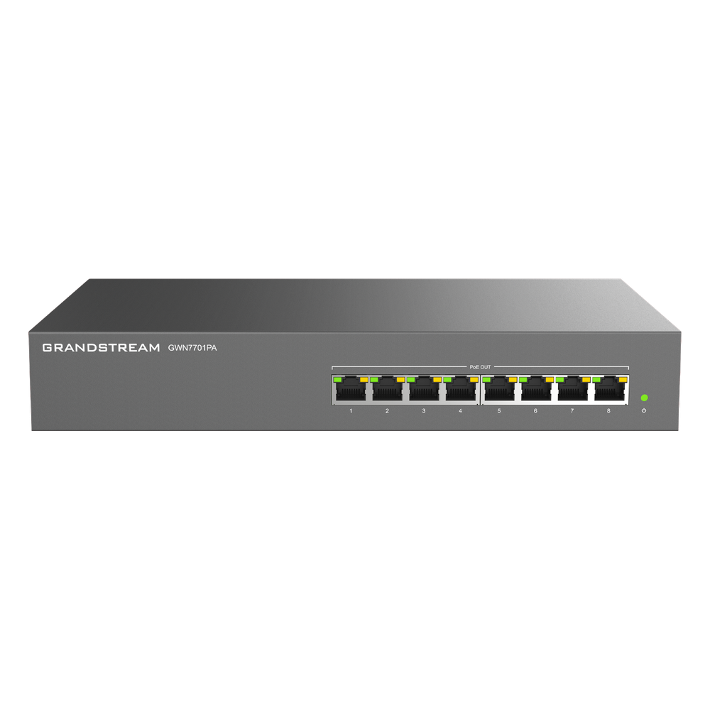 Switch PoE+ Gigabit No Administrable / 8 puertos 10 / 100 / 1000 Mbps / 8 puertos PoE+ / hasta 145W