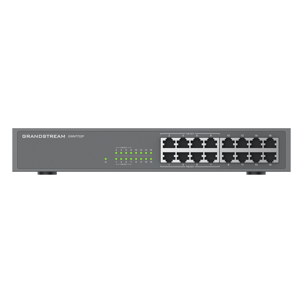 Switch PoE+ 16 Puertos Gigabit No Administrable / 8 puertos 10 / 100 / 1000 Mbps / 8 puertos PoE+ / hasta 145W