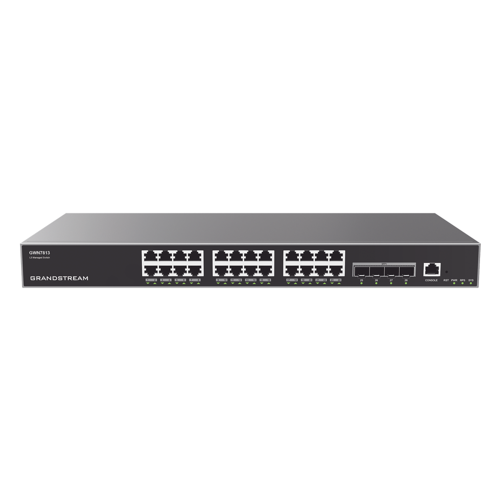 Switch administrable 24 puertos, Gigabit, capa 3, 4 puertos SFP+