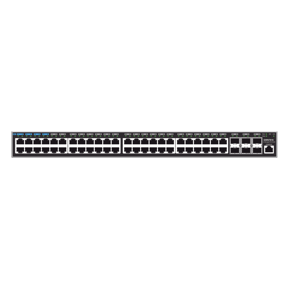 Switch administrable 48 puertos, Gigabit, capa 3, 6 puertos SFP+