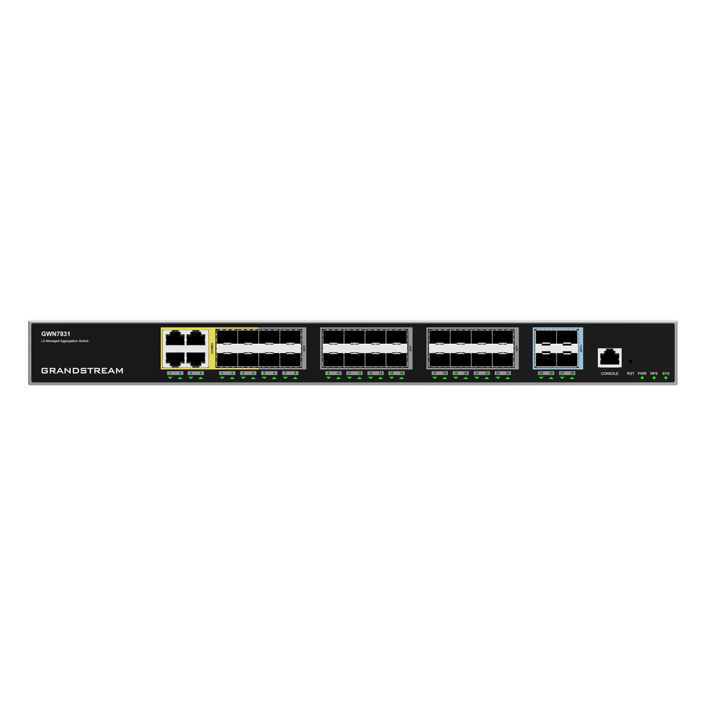 Switch de Agregación Capa 3 Administrable / GWN7830 - GWN7831 - GWN7832 / 48-120 Gbps Throughput / 4-12 Puertos 10G SFP+ / Stacking / Gestión Cloud GDMS / IPv4 / IPv6
