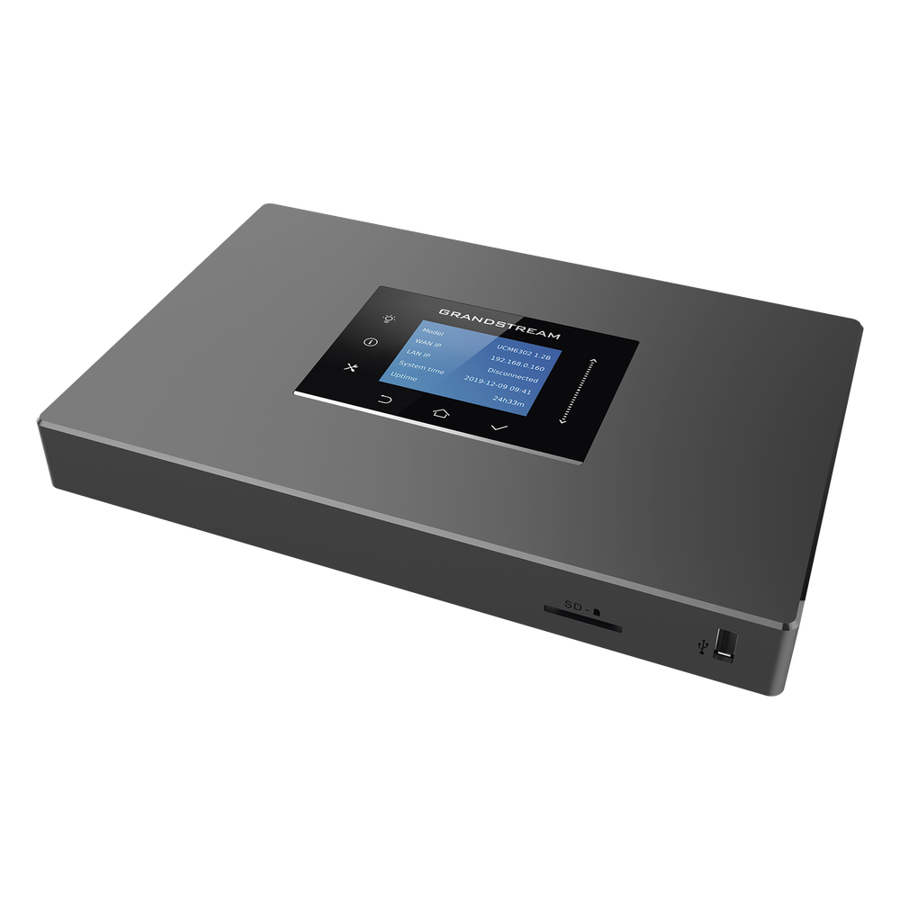 [UCM-6301] Conmutador IP-PBX para hasta 500 usuarios y 75 llamadas simultaneas, 1FXO, 1FXS, para solución de comunicaciones unificadas y colaboración