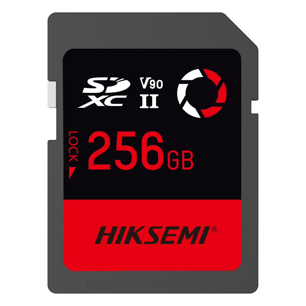[HS-SD-E90/256G] Memoria SD / 256 GB / 300 MB / s Lectura / 260 MB / s Escritura / V90 U3 / Para Video 8K Profesional / HIKSEMI CAPTURE E90