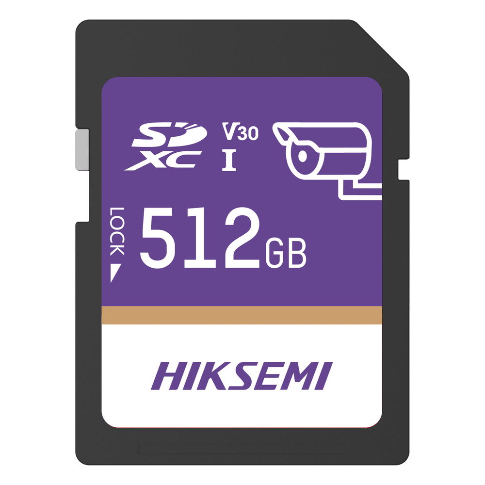 [HS-SD-P10/512G/GUARDPRO] Tarjeta SD GuardPro P10 / 512 GB / 100 MB / s Lectura / 90 MB / s Escritura / Clase 10 U3 V30 / 3D TLC NAND / Especializada Para Videovigilancia 24 / 7
