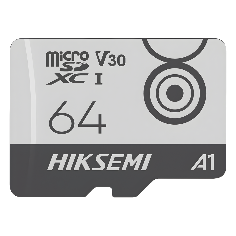 [HS-TF-M1/64G] MicroSD HIKSEMI CITY GO / 64 GB / 95 MB / s Lectura / 55 MB / s Escritura / Clase 10 U3 V30 / TLC NAND / Especializada Para Videovigilancia Móvil 24 / 7