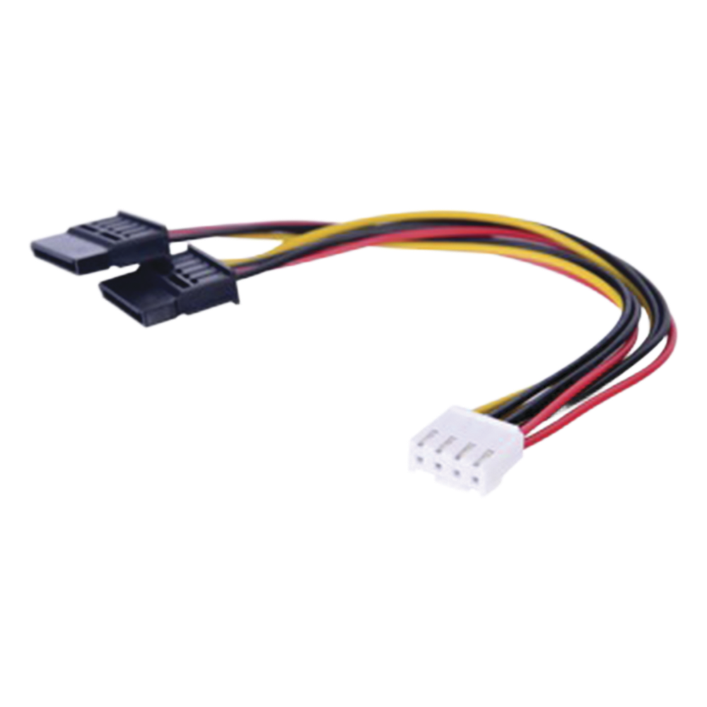 [101-502-130] Cable Doble de Corriente SATA / Compatible con DVR´s epcom y HIKVISION / 15 cm de Longitud